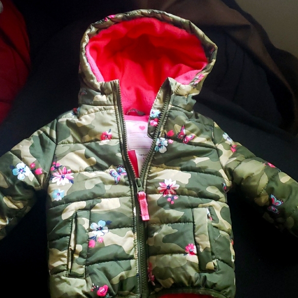 Carters Girl's Camo Jacket 12 M - Picture 1 of 4